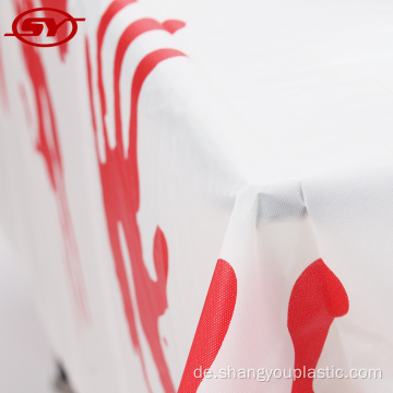 Bluthandprint PEVA Tischdecke für Halloween